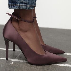 Zara Purple Slingback Heels